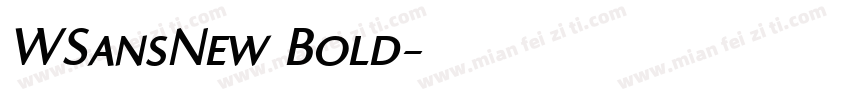 WSansNew Bold字体转换